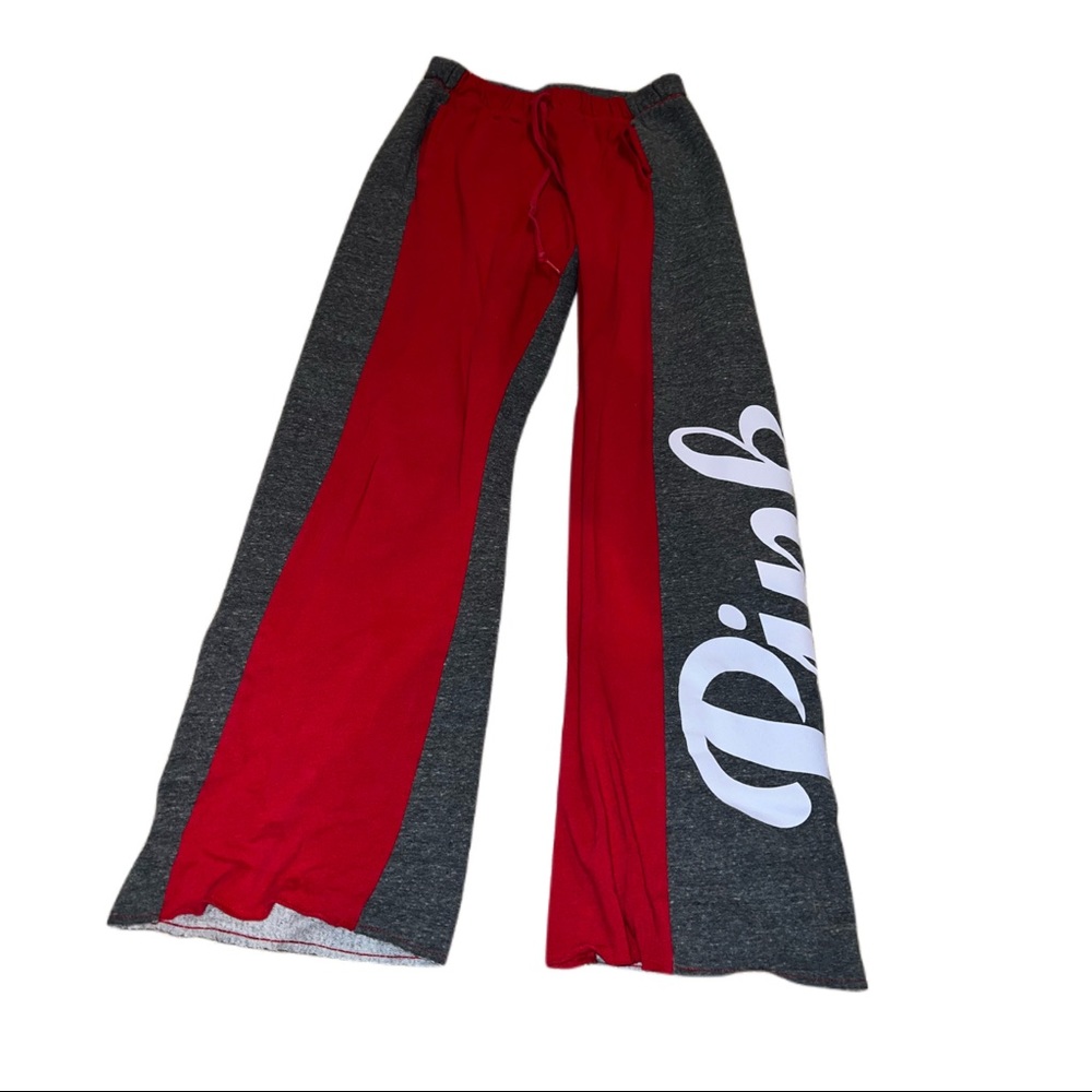 PINK Red and Grey Boyfriend Sweatpants